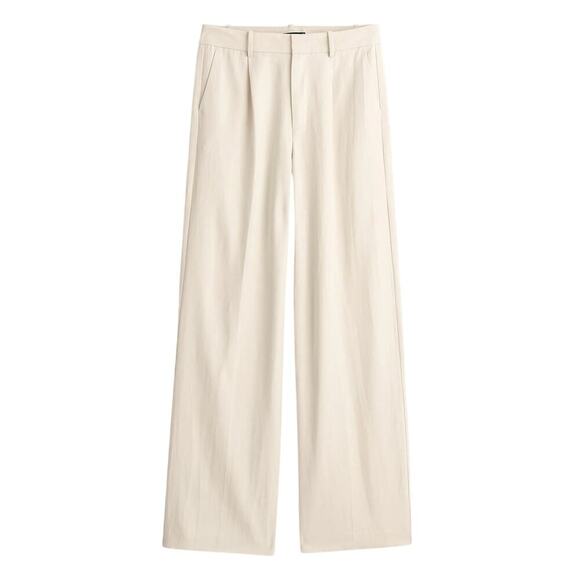 Madewell Slouchy Straight Pant Drapey Twill Muted Stone Size 4 NWT - Picture 1 of 10